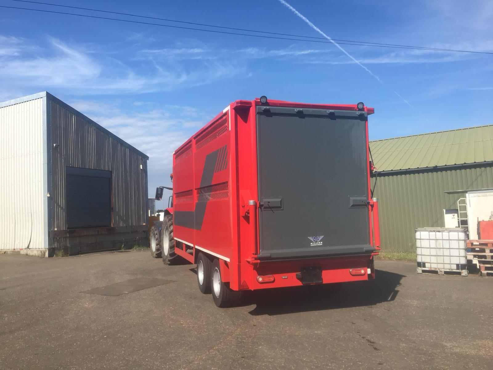 red 2 DECK SHEEP trailer