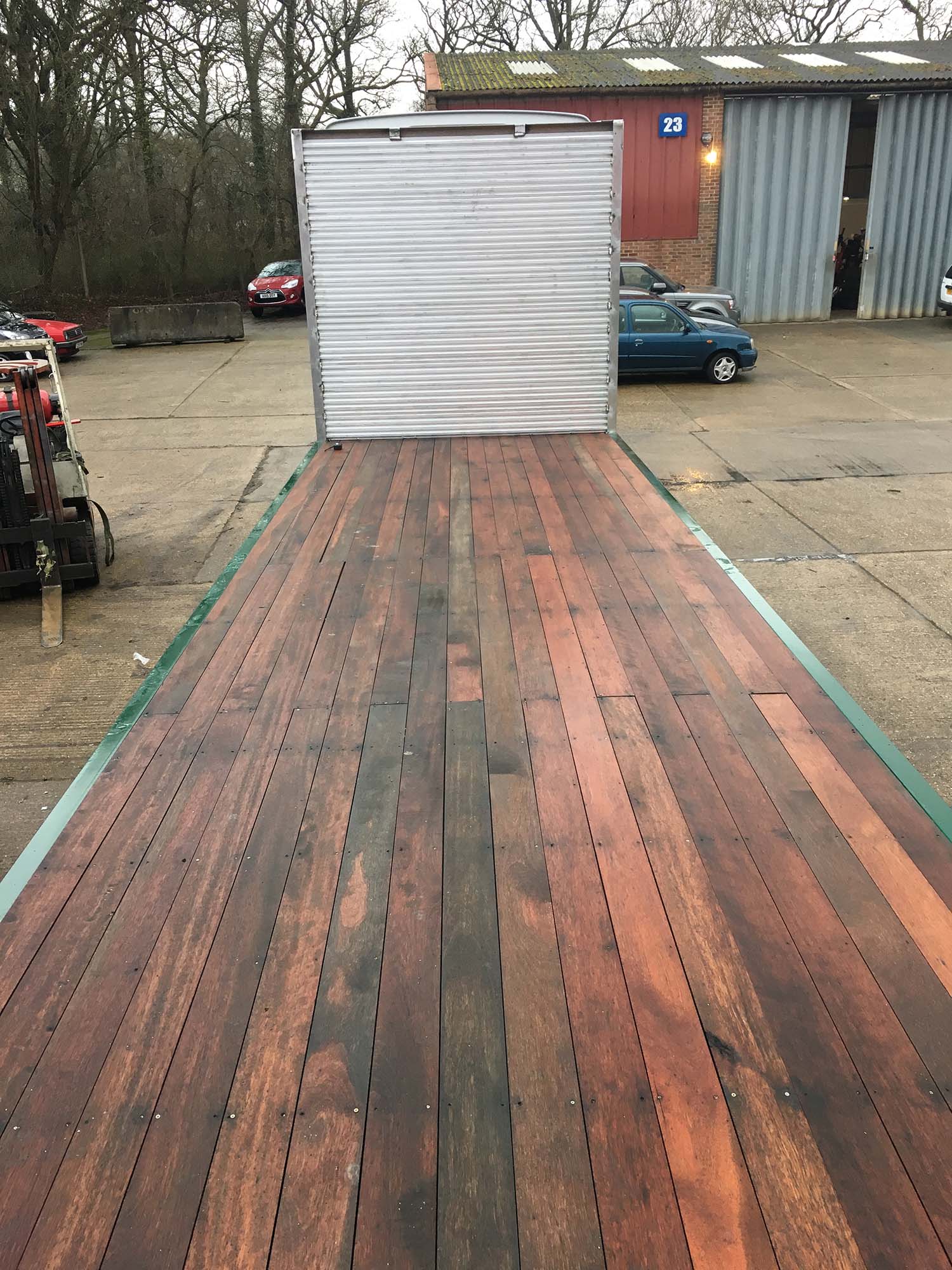 Wooden flat bed chassis Livestock Trailer in Sussex.